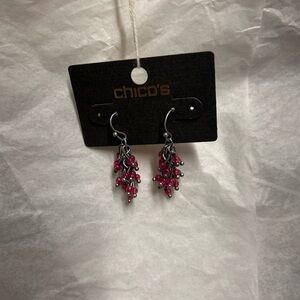 Chico's Vibrant Pink Cluster Earrings